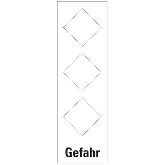 Gefahrstoffetiketten - GHS Kombinationsfolie: Gefahr - 45x145 mm, Folie selbstklebend