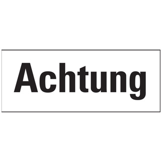 Achtung - 50x20 mm, Folie selbstklebend