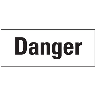 Danger - 90x35 mm, Folie selbstklebend