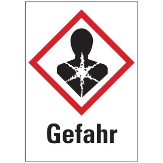 Gefahrstoffetiketten - Gesundheitsgefahr (GHS 08) - 37x52 mm, Folie selbstklebend