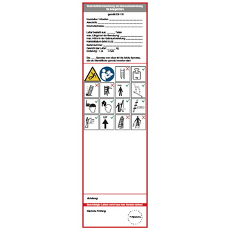 Grundplakette, Anlegeleitern, Folie, 225 x 65 mm, 65x225 mm, Folie selbstklebend