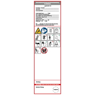 Grundplakette, Stehleitern, Folie, 225 x 65 mm - ge - 65x225 mm, Folie selbstklebend