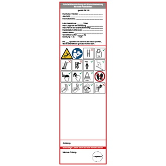 Grundplakette, Mobile Podestleitern, Folie, 225 x 6 - 65x225 mm, Folie selbstklebend