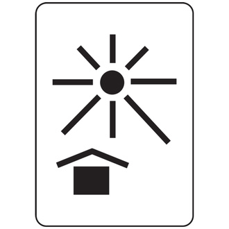 Verpackungsetiketten, Vor Hitze und Sonneneinstrahl - 74x105 mm, Folie selbstklebend