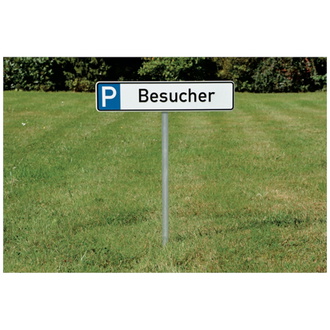 Erdspieß mit Grundplatte für Parkplatzkennzeichen, 750mm, Stahl - 750x2 mm