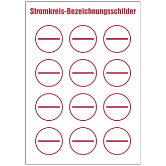 Stromkreisbezeichnungsschilder zur Selbstbeschrift - 148x210 mm, Folie selbstklebend