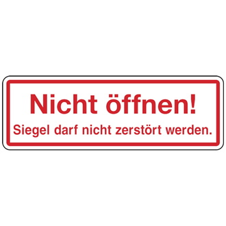 Nicht öffnen! Siegel darf nicht zerstört w - 60x20 mm DokumentenFolie selbstklebend