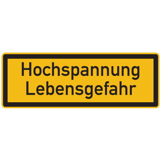 Hochspannung Lebensgefahr - 105x37 mm, Folie selbstklebend