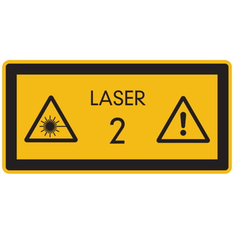 Laser 2 + 2 Symbole - 52x26 mm, Folie selbstklebend