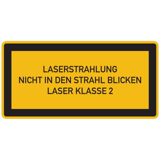 Laserstrahlung Nicht in den Strahl Blicken Laser Kla - 52x26 mm, Folie selbstklebend