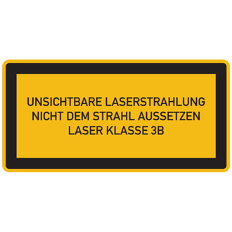 Unsichtbare Laserstrahlung nicht dem Strahl aussetze - 52x26 mm, Folie selbstklebend