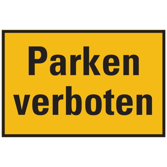 Hinweisschild, Parken verboten, 200x300mm, Kunststo - 300x200x1.5 mm Kunststoff