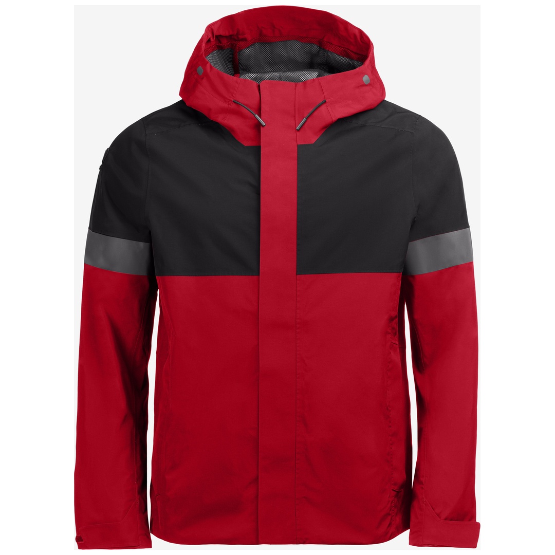 FHB LUCA Regenjacke, rot-schwarz, Gr. S