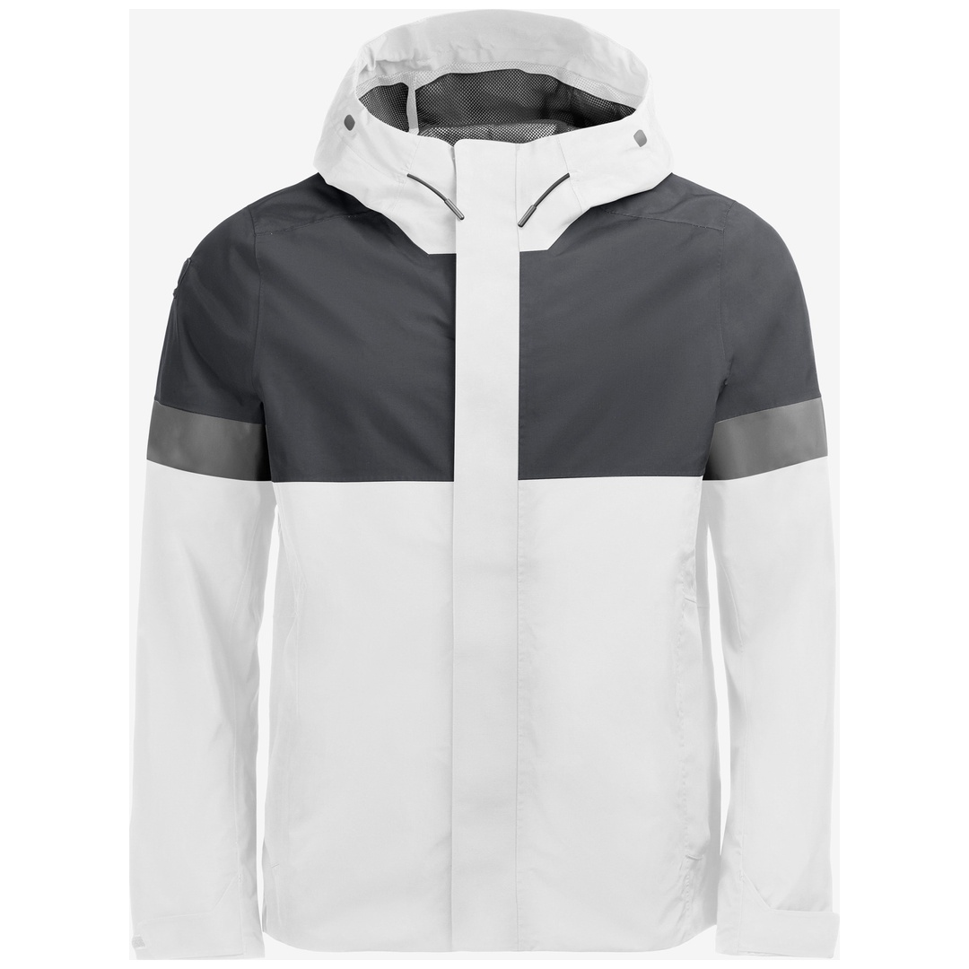 FHB LUCA Regenjacke, weiß-anthrazit, Gr. XL