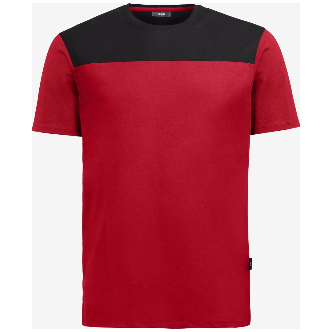 FHB T-Shirt KNUT 822200 Gr. 4XL rot/schwarz