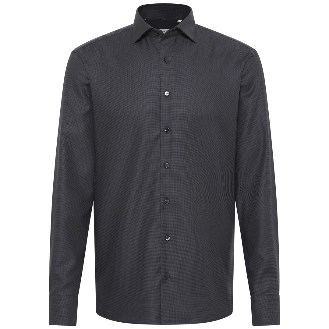 Eterna Herren Hemd Slim Fit langarm 3116-38-F159 Gr. 44 anthrazit