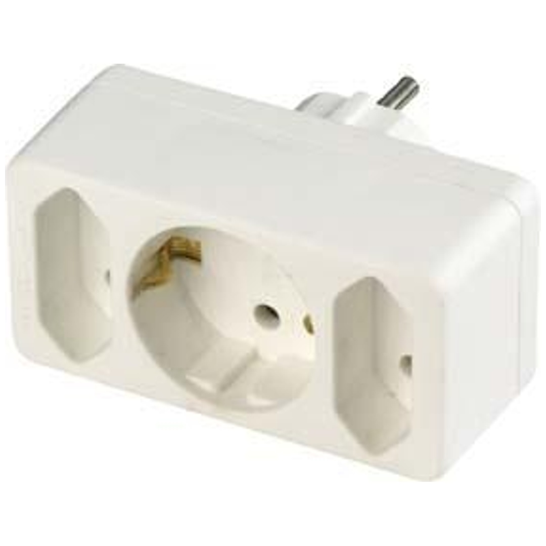 REV 3-fach-Stecker 2 Euro, 1 Schuko