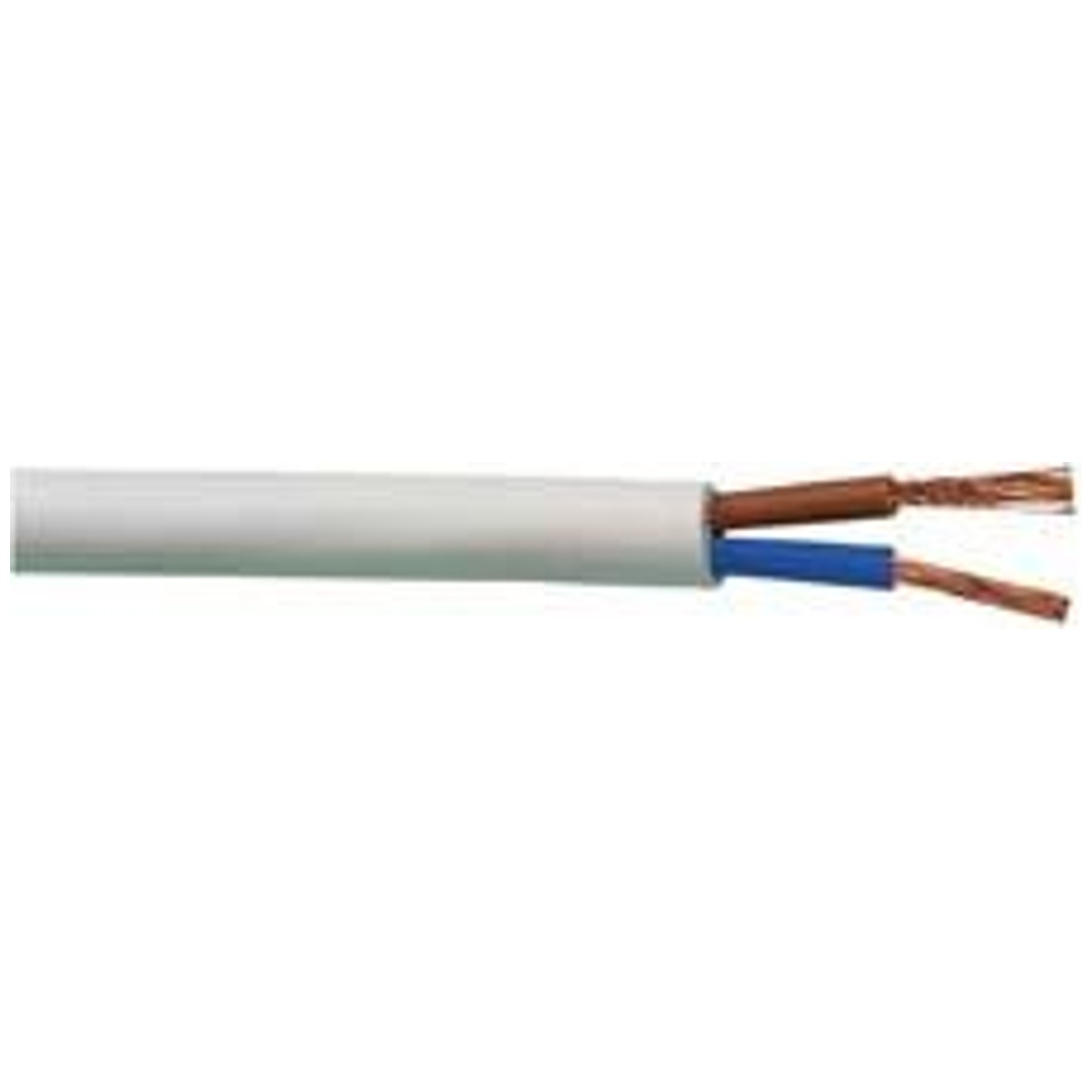 PVC-Schlauchleitung H03VV-F2x0,75mm2, 25m-Ring,ws