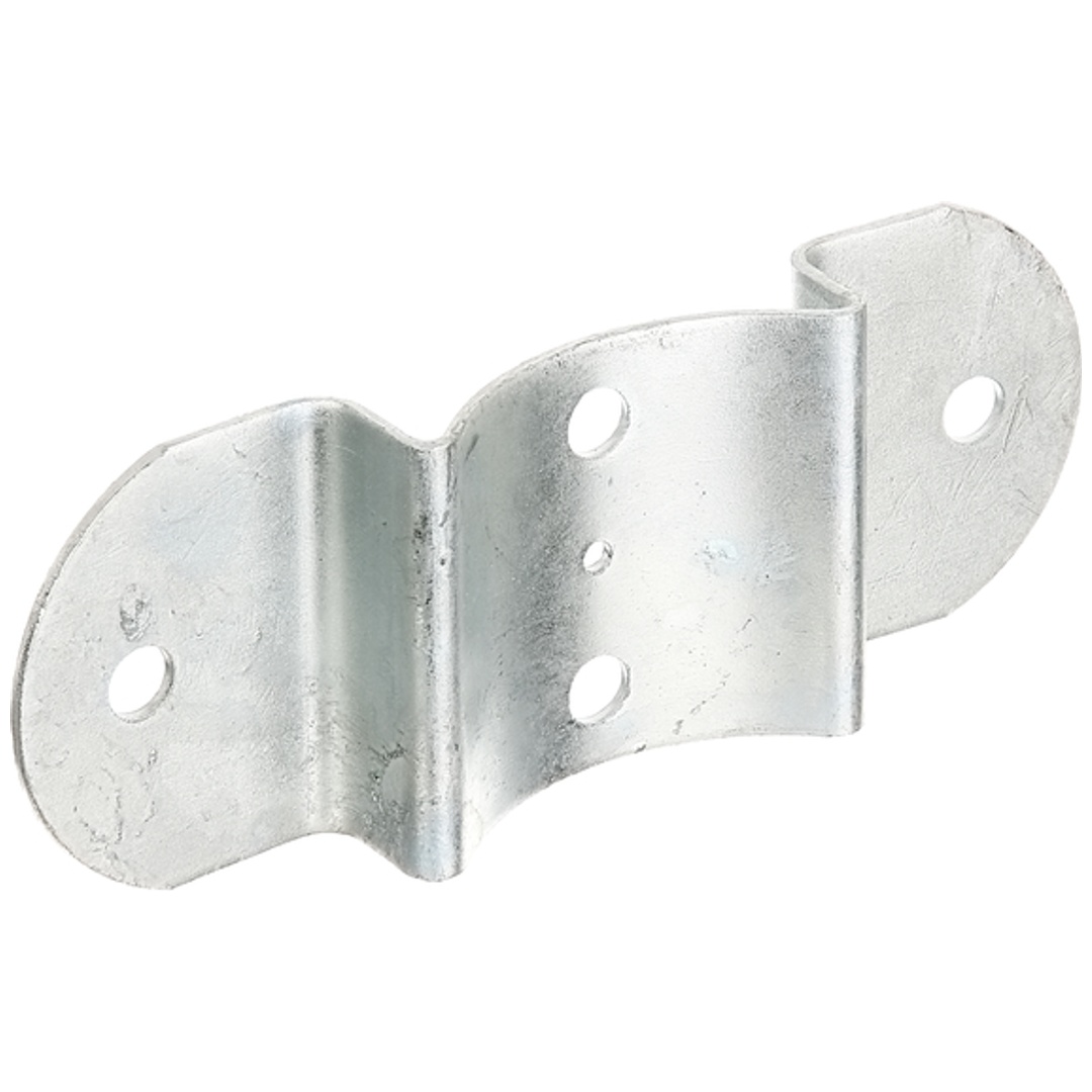 ALBERTS Zaun-Riegelbeschlag, für Pfosten und Halbrund- ZaunriegelØ100mm, feuerverzinkt, LxB70x180mm