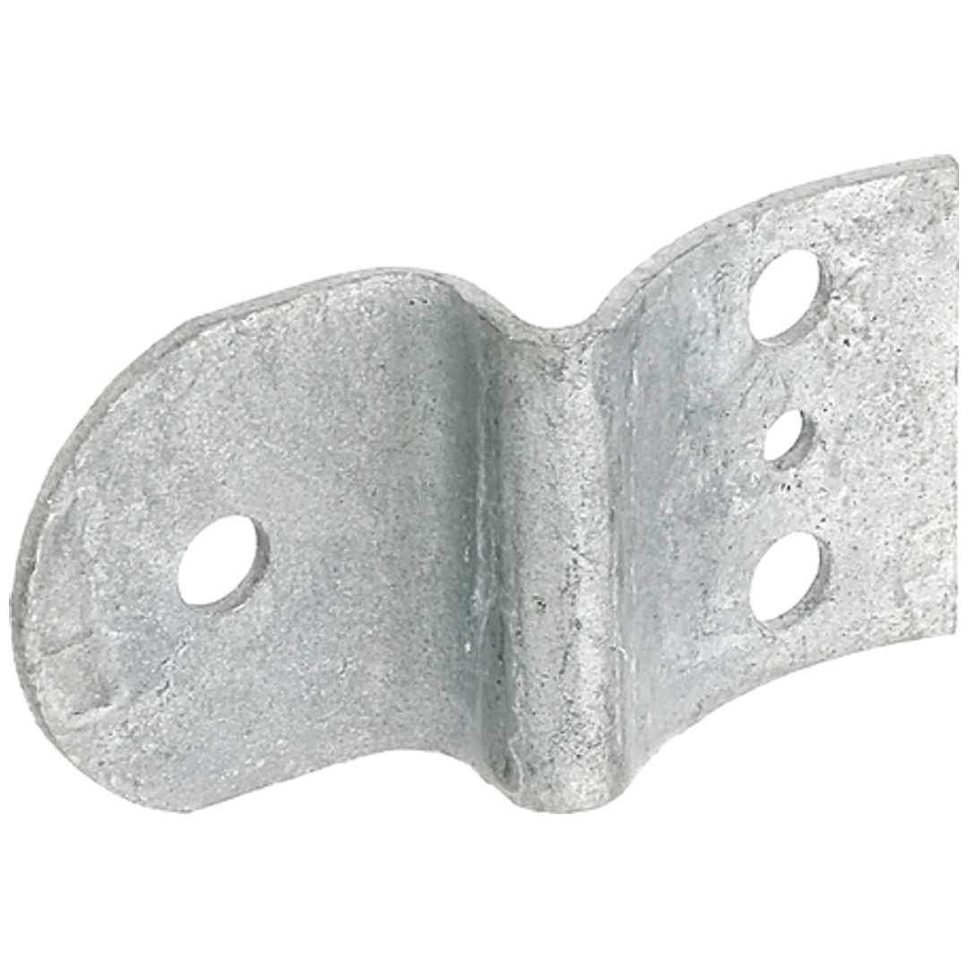 ALBERTS Zaun-Riegelbeschlag, für Pfosten und Halbrund- ZaunriegelØ80mm, feuerverzinkt, LxB40x78mm