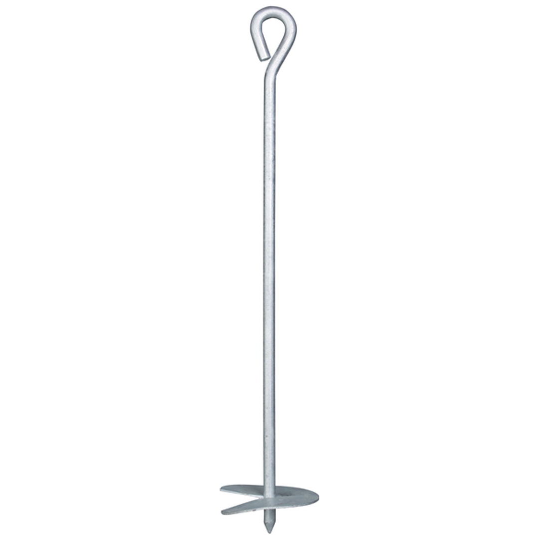 ALBERTS Bodenanker, zum Eindrehen, mit Zubehör, feuerverzinkt, Länge 525mm, Schnecke Ø100mm