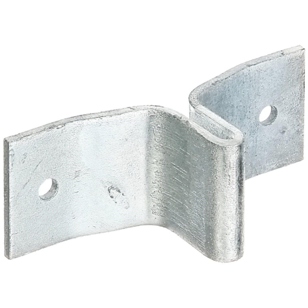 ALBERTS Lasche für Zaunpfosten aus T-Profil, feuerverzinkt, Länge 114 mm, Breite 40 mm