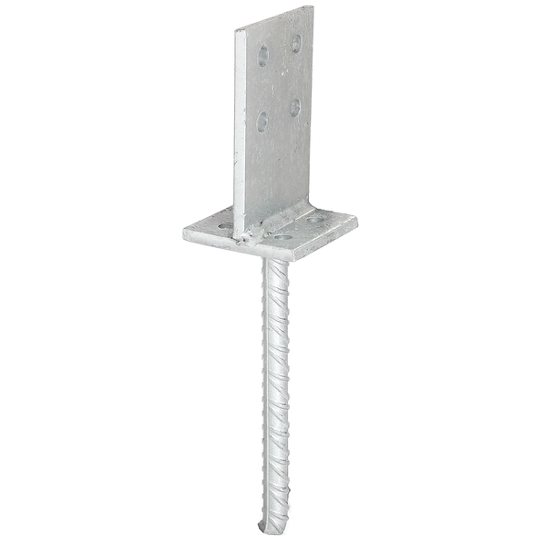 ALBERTS T-Pfostenträger mit Steg, feuerverzinkt, zum Einbetonieren, Steghöhe 130 mm