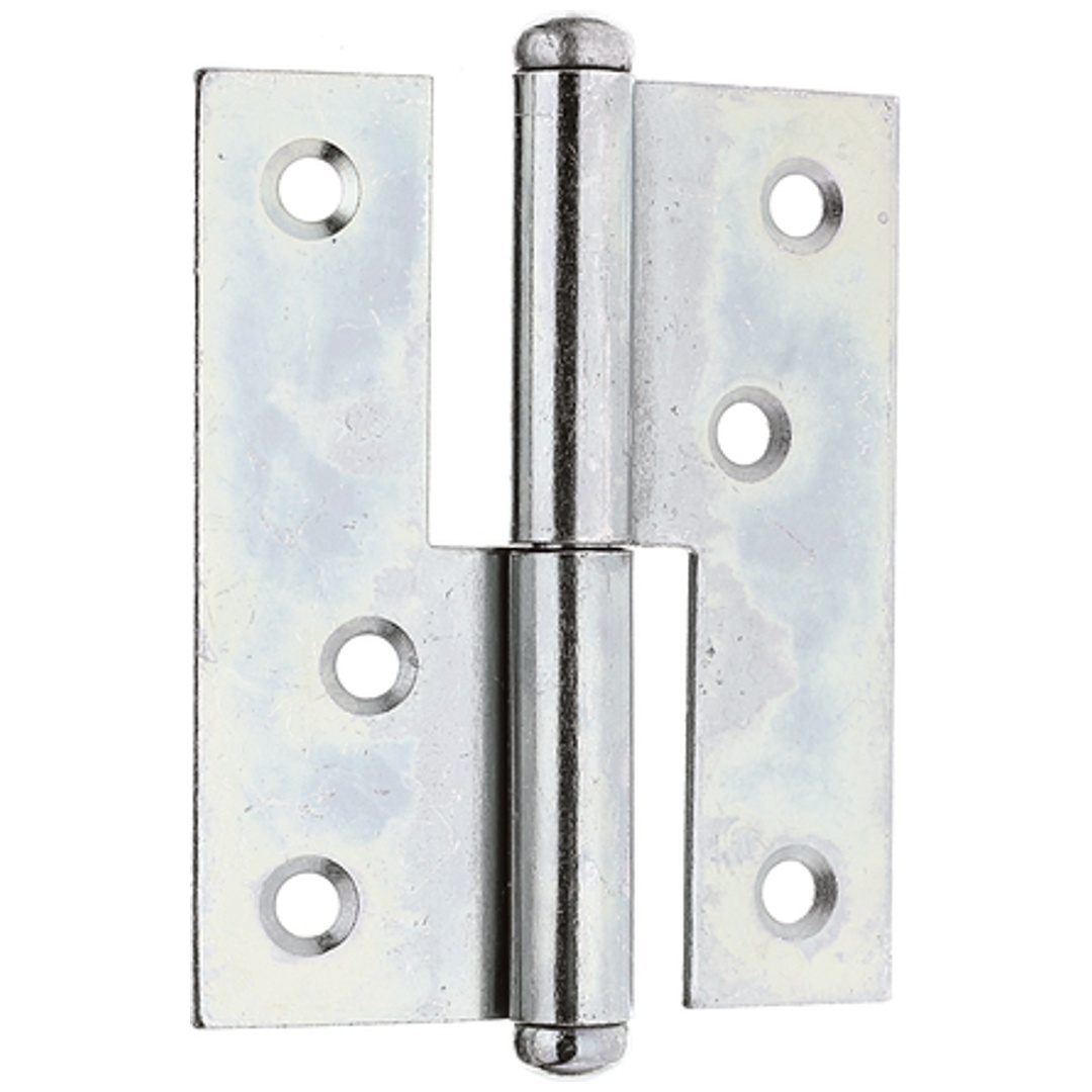ALBERTS Aushebescharnier, Stahl roh, sendzimirverzinkt, rechts, LxB 80x65 mm