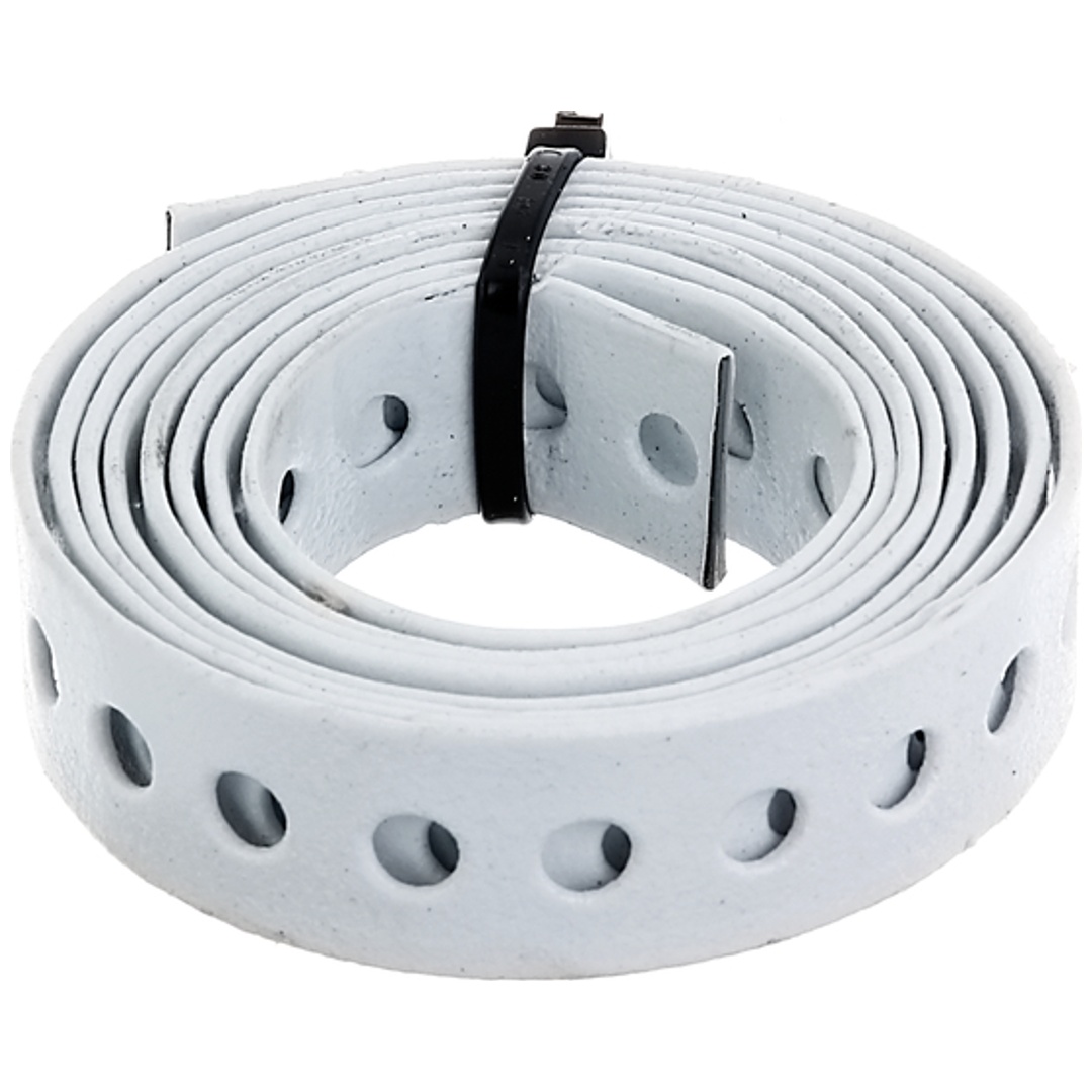 ALBERTS Lochband, verzinkt, weiß kstbesch., Breite 17 mm, Länge 1,5 m