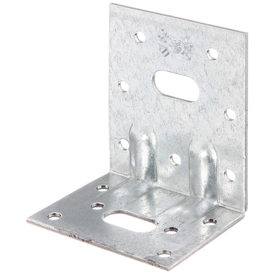 ALBERTS Schwerlast-Winkelverbinder m. zwei Sicken, sendzimirverzinkt, TxHxB 50x77x64 mm
