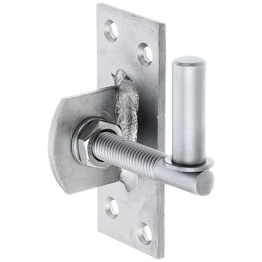 ALBERTS Kloben zum Anschrauben, verstellb., Edelst, DornØ13mm, Platte BxH45x105mm, Gewinde:M12