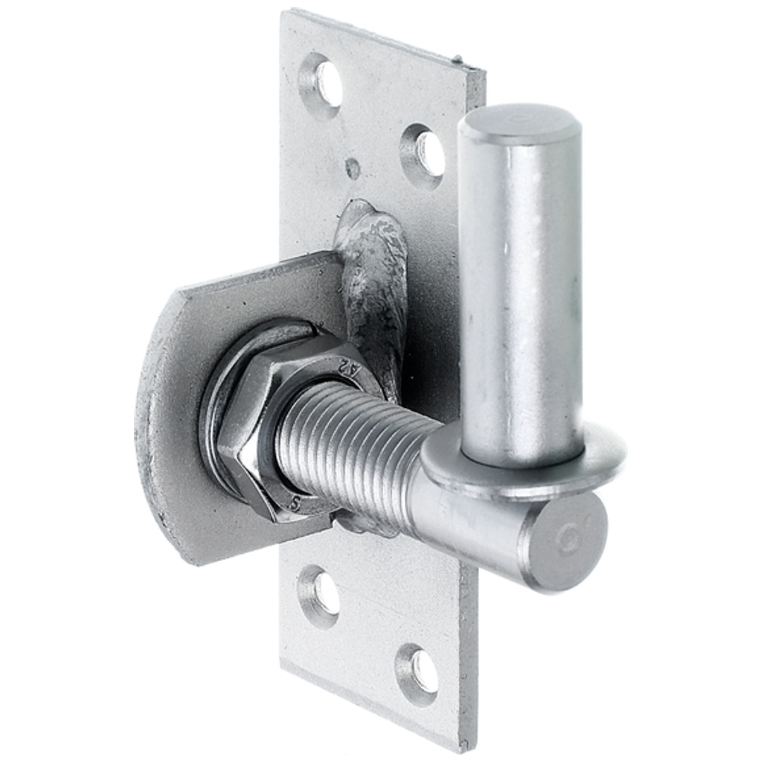 ALBERTS Kloben zum Anschrauben, verstellb., Edelst, DornØ16mm, Platte BxH45x105mm, Gewinde:M16