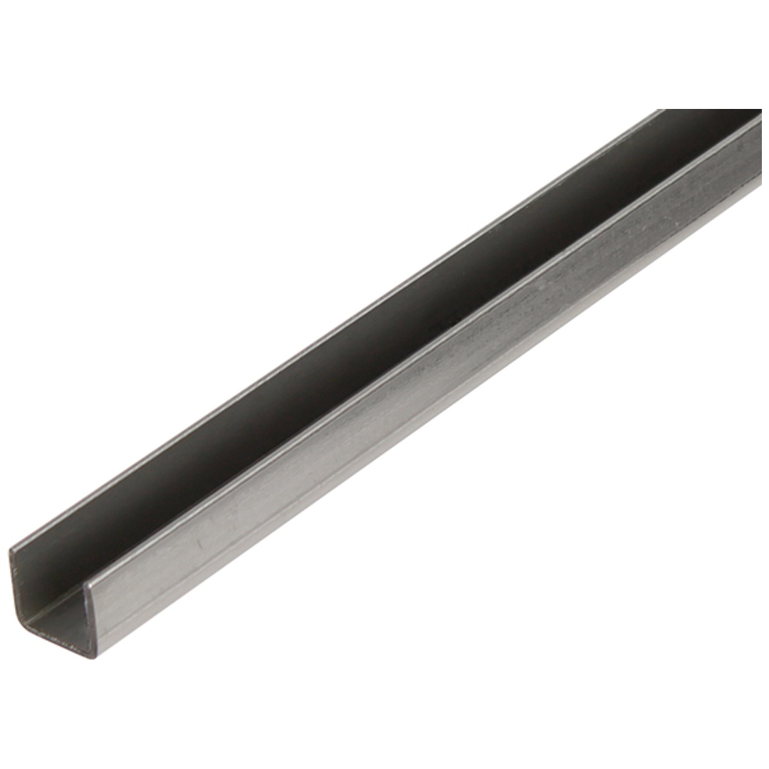ALBERTS U-Profil, Stahl roh, warm gewalzt, LxBxHxS 2000 x 20 x 20 x 1,5 mm