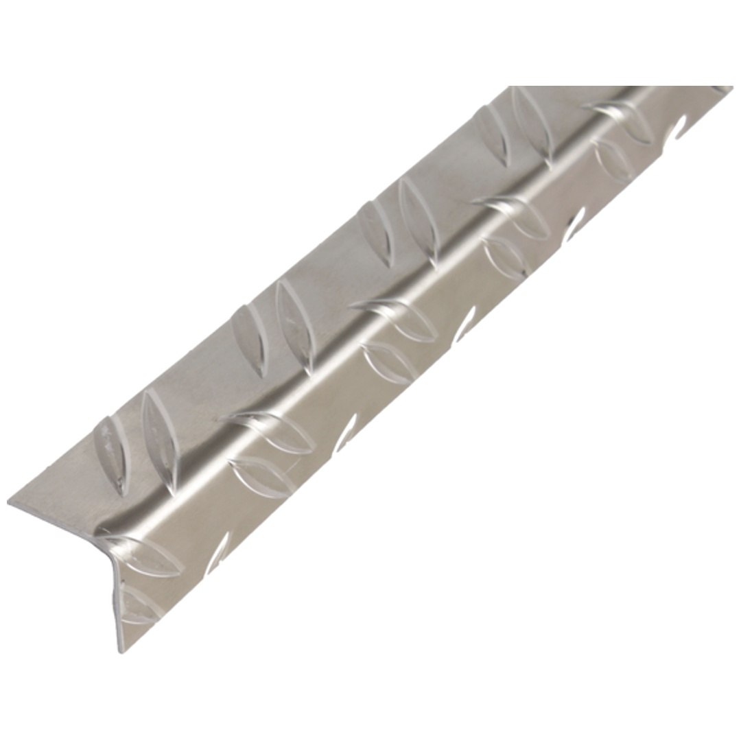 ALBERTS Winkelprofil, Riffel-Prägung, gleichsch., Alu blank, LxBxH 2000 x 41, 2 x 41, 2 mm