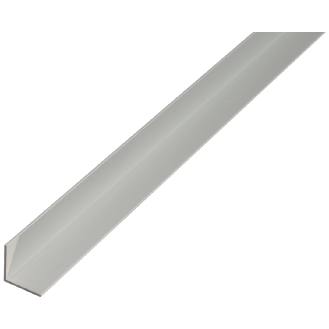 Profil d'angle en aluminium 1000mm – Isocèle 10x10mm – Argent anodisé pour renforcement angles – Facile à installer – Alberts