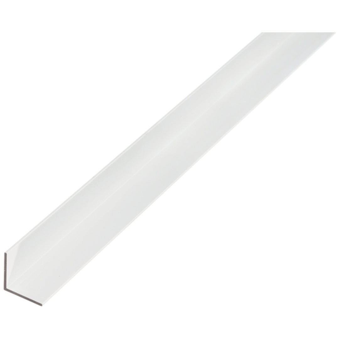 Profil d'angle en aluminium 1000 x 20 x 20 mm – Finition argentée – Épaisseur 1,5 mm pour finition murale et sol – Alberts