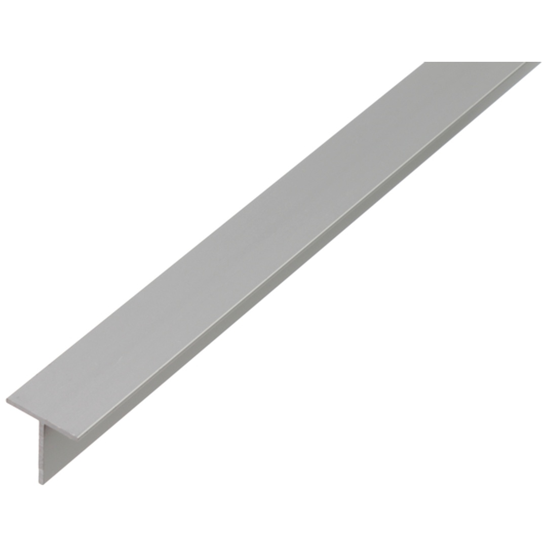 ALBERTS T-Profil, Alu silber elox., LxBxHxS 2000 x 20 x 20 x 1,5 mm