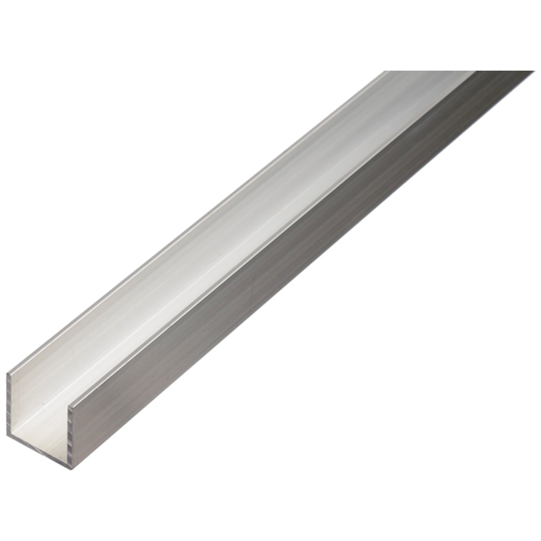 ALBERTS BA-Profil, U-Form, Alu natur, LxBxHxS 1000 x 15 x 15 x 1,5 mm