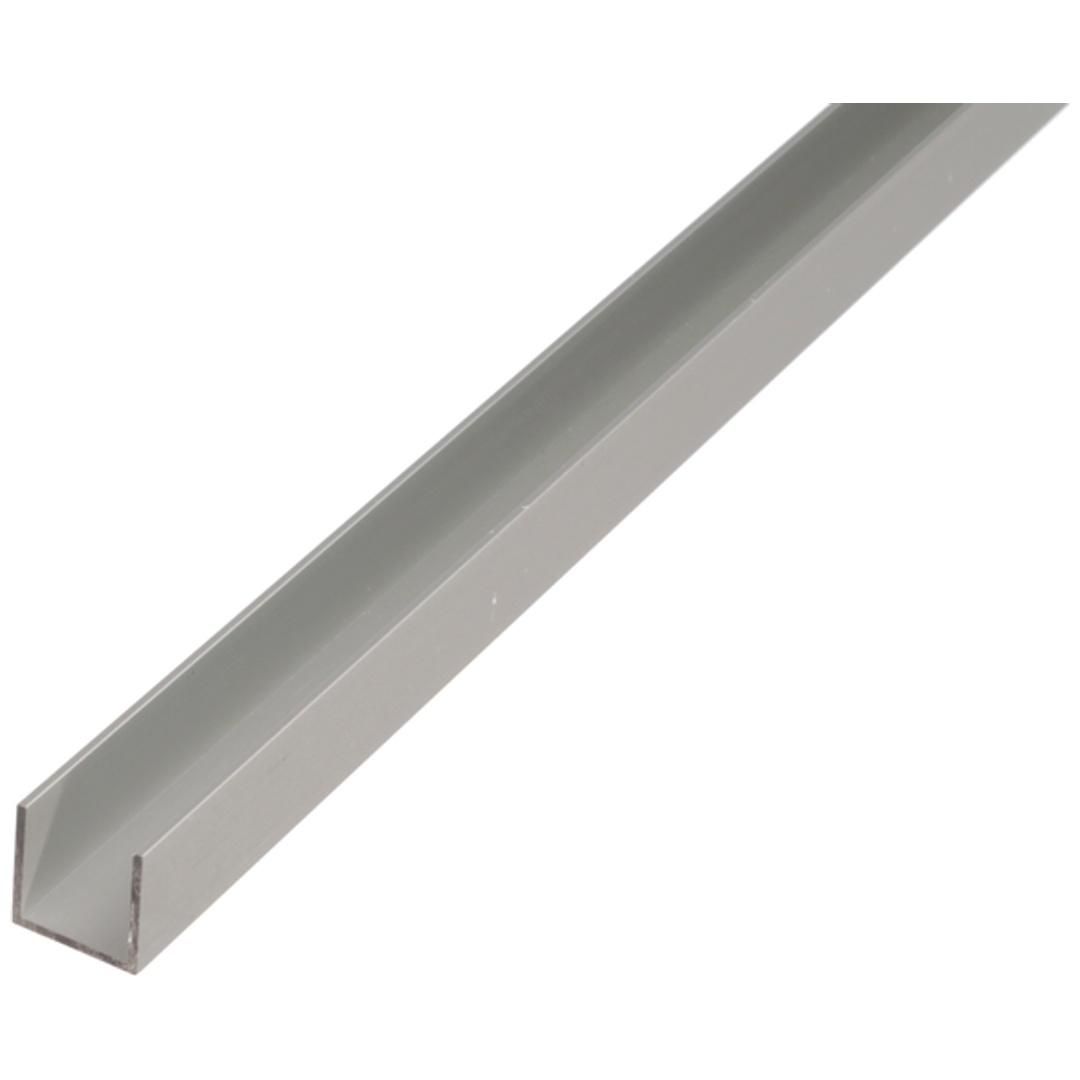 ALBERTS U-Profil, Alu silber elox., LxBxHxS 2000 x 16 x 13 x 1,5 mm