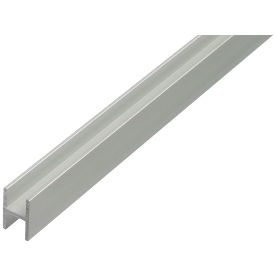 ALBERTS H-Profil, Alu silber elox., LxBxS 2000 x 9,1 x 12 x 1,3 mm