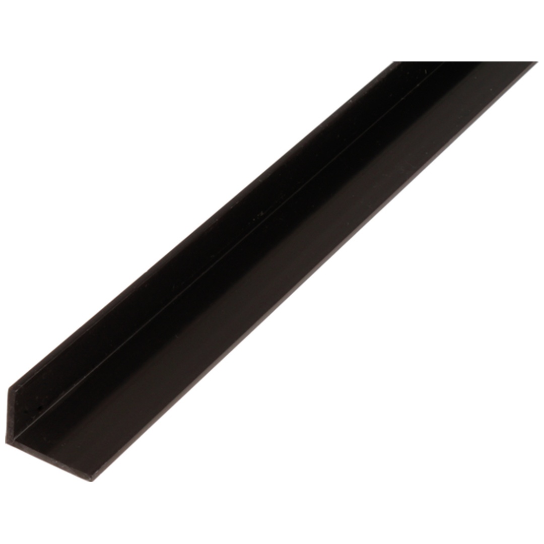 ALBERTS Winkelprofil, ungleichsch., PVC schwarz, LxBxHxS 1000 x 40 x 10 x 2 mm