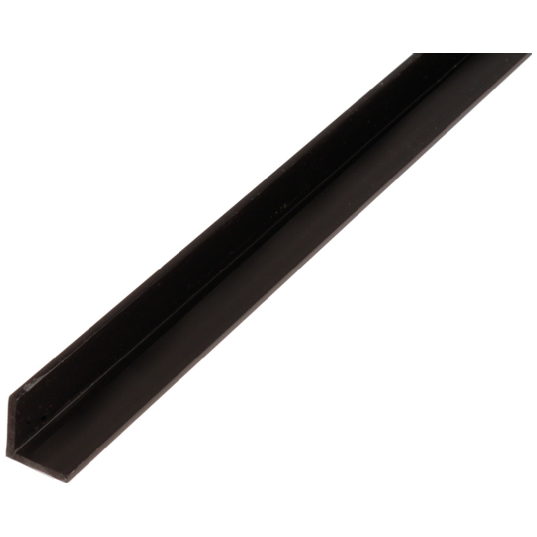 ALBERTS Winkelprofil, gleichsch., PVC schwarz, LxBxHxS 2000 x 15 x 15 x 1,2 mm