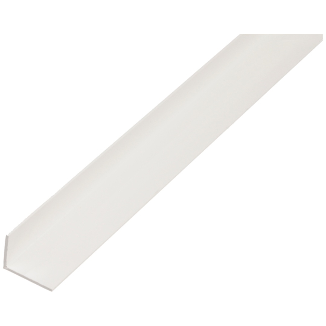 ALBERTS Winkelprofil, ungleichsch., PVC weiß, LxBxHxS 1000 x 20 x 10 x 1,5 mm