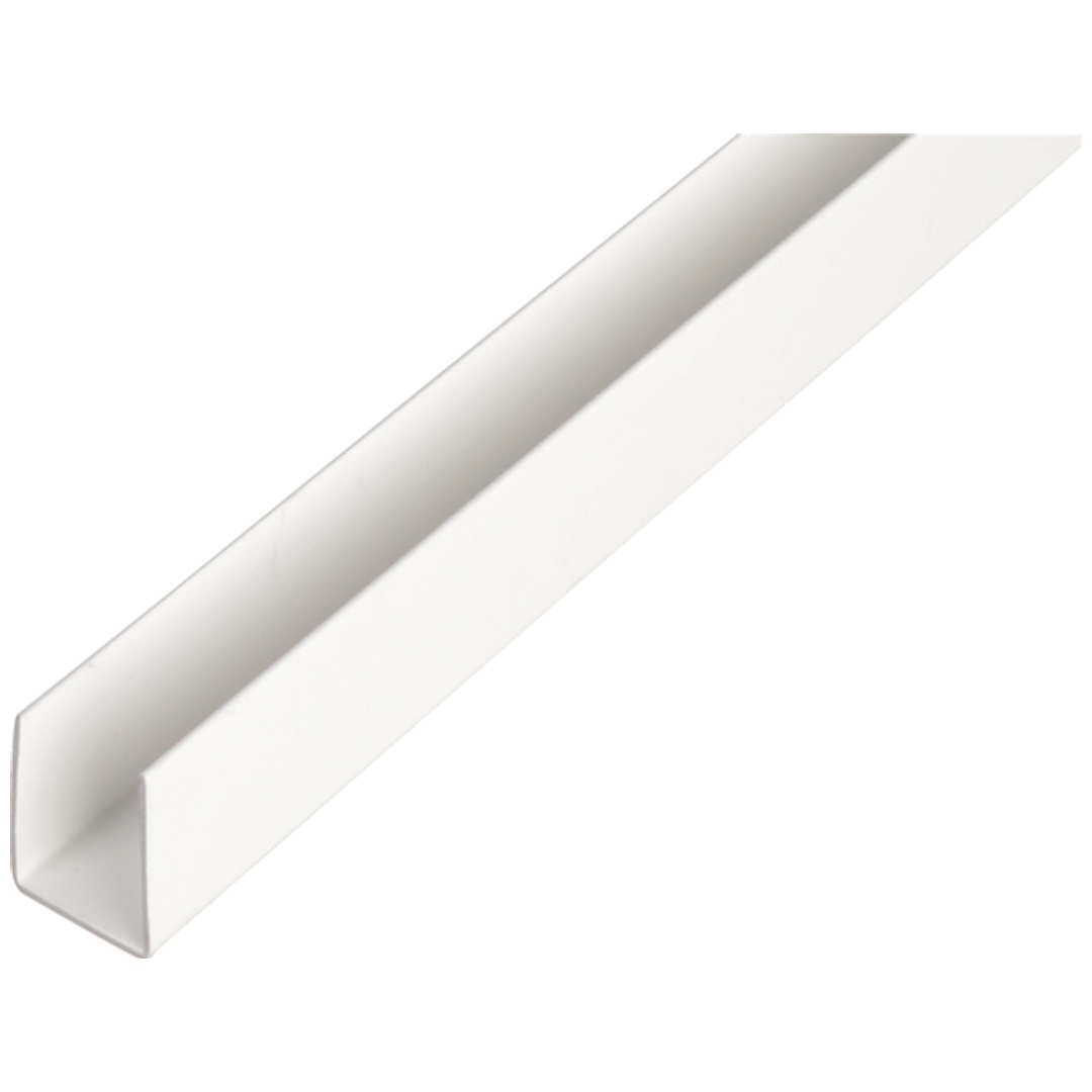 ALBERTS U-Profil, PVC weiß, LxBxHxS 1000 x 12 x 10 x 1 mm