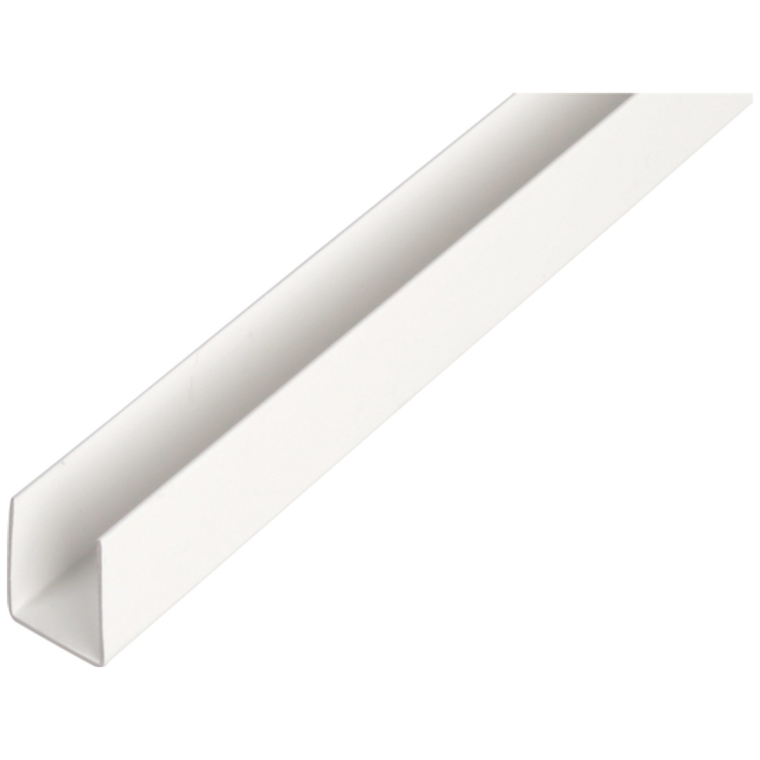 Profil u plastique 2000/12x10mm blanc