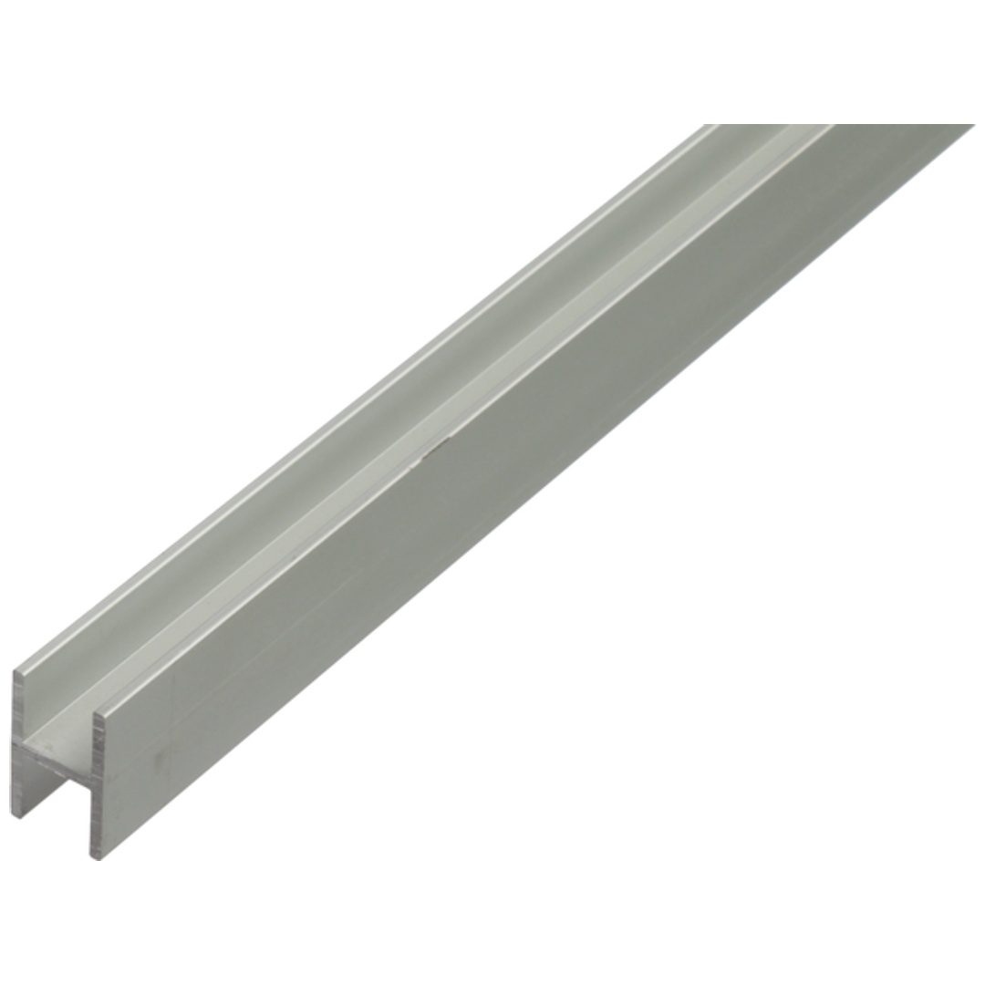 ALBERTS H-Profil für Spanplatten 16/19 mm, Alu silber elox., LxBxS 1000 x 22 x 30 x 1,5 mm
