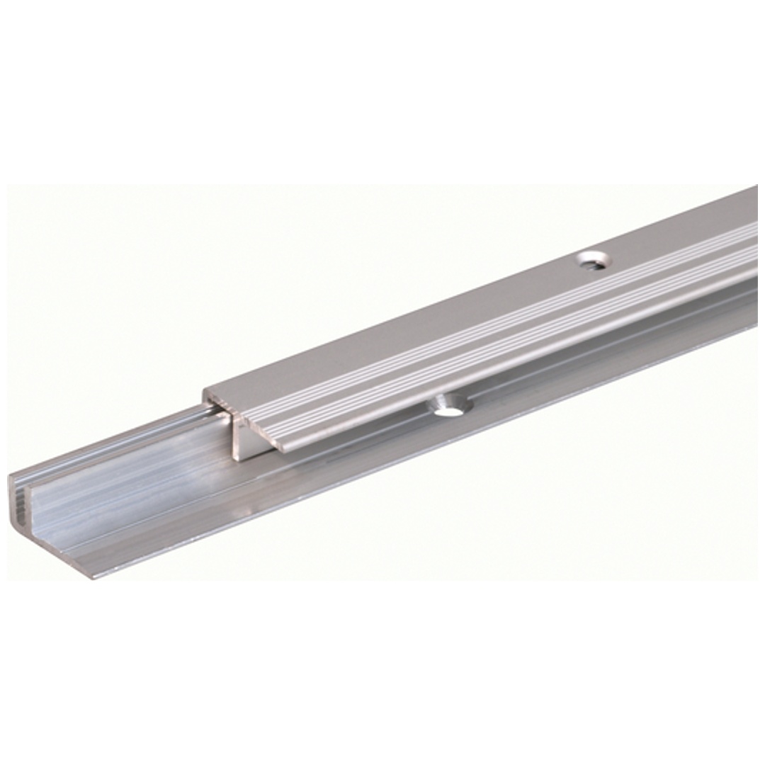 ALBERTS Abschlussprofil Pro, Set für Beläge7-15mm, Alu blank+ Alu silber elox., LxB 2700x22mm