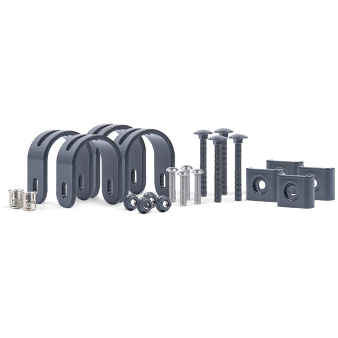 ALBERTS Zaunfeldhalter-Set für Zaunfelder Chaussee, verst., Alu, anthrazit Kst.b.