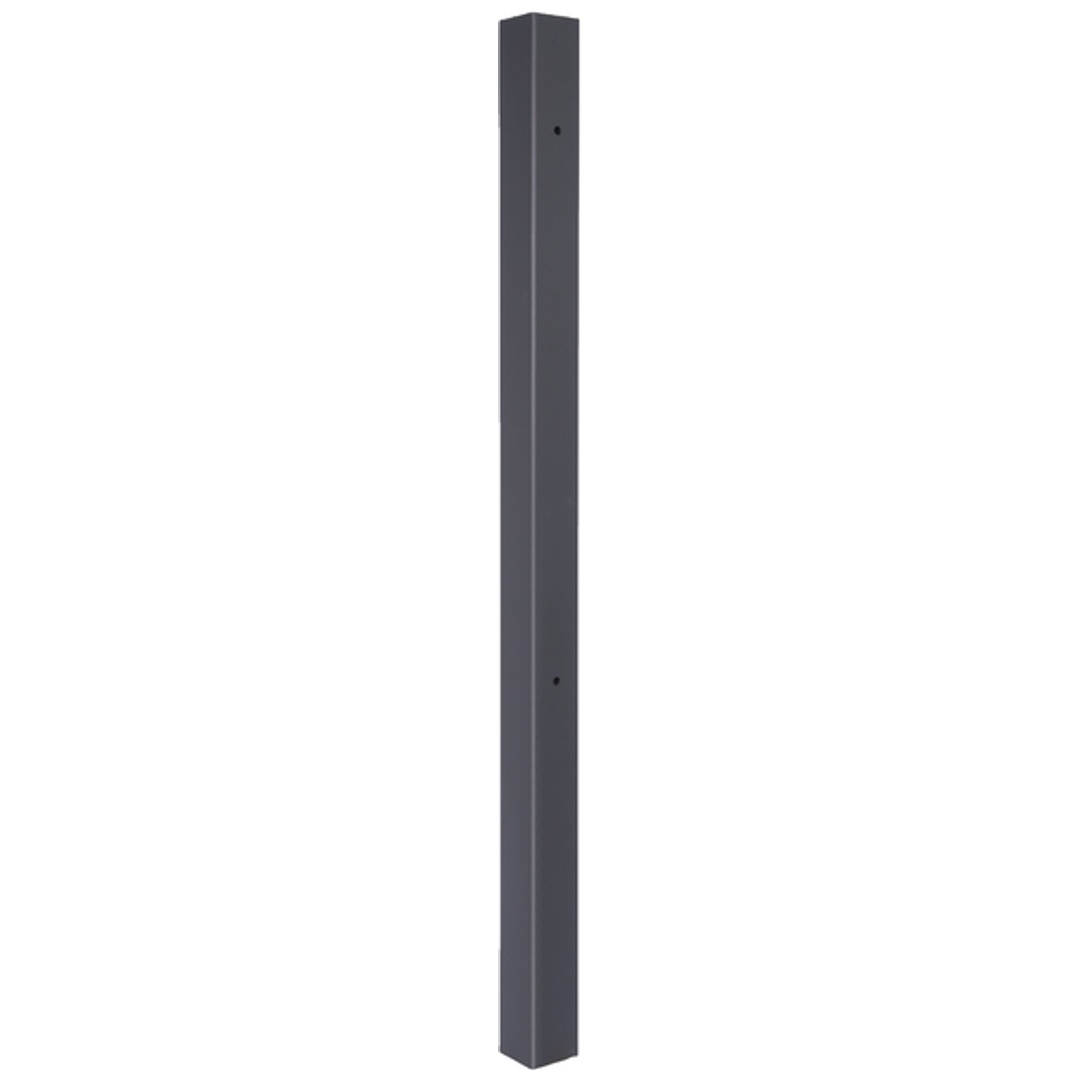 ALBERTS Klobenpfosten Doppelt. Chaussee, Circle, Alu, matt schw.Kst.b.z.Einbet.89x89/1600mm