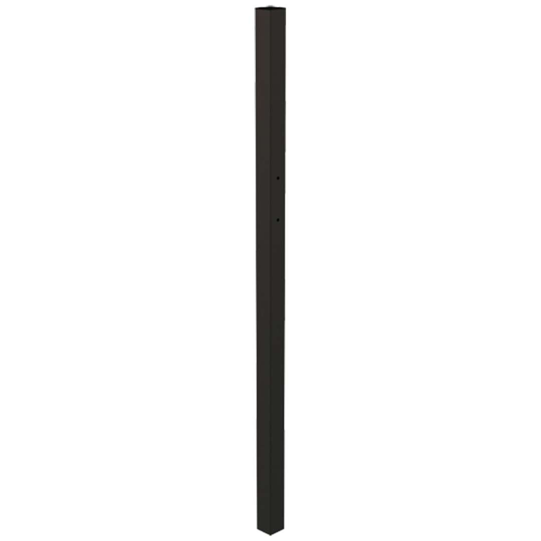 ALBERTS Klobenpfosten Doppelt. Chaussee, Circle, Alu, matt schw.Kst.b.z.Einbet.89x89/1800mm